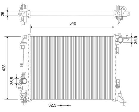 Radiator 701183 Valeo