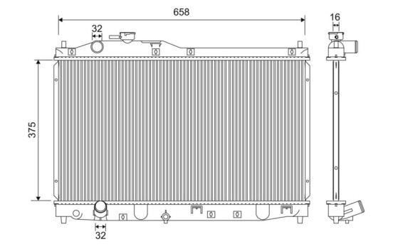 Radiator 701205 Valeo