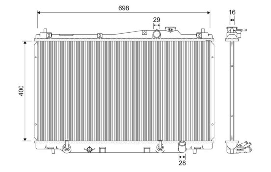 Radiator 701232 Valeo