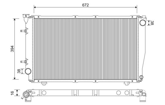 Radiator 701236 Valeo