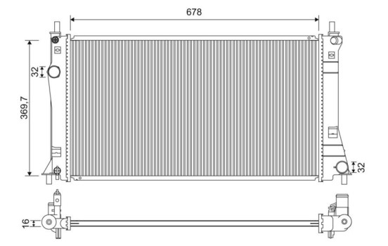 Radiator 701263 Valeo
