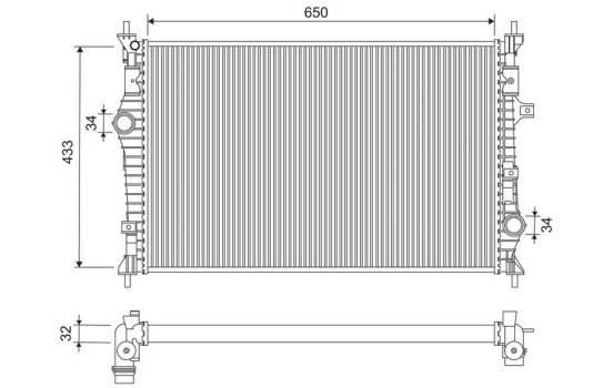 Radiator 701284 Valeo