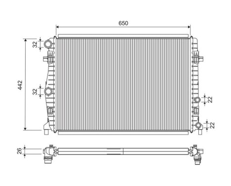 Radiator 701285 Valeo