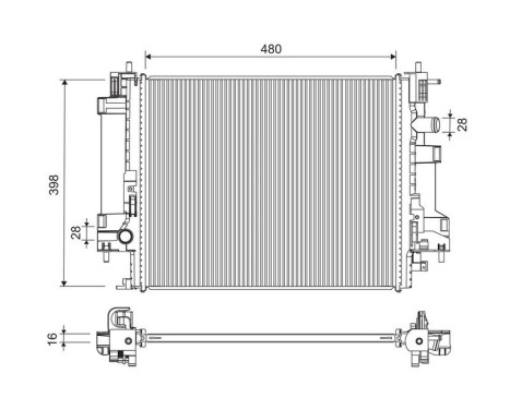 Radiator 701288 Valeo