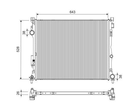 Radiator 701307 Valeo