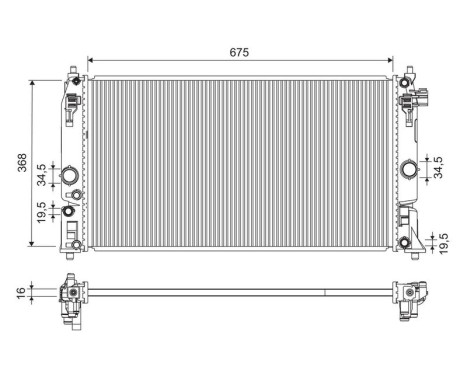 Radiator 701316 Valeo