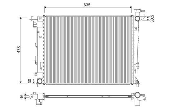 Radiator 701326 Valeo