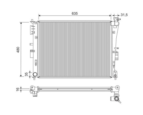 Radiator 701337 Valeo