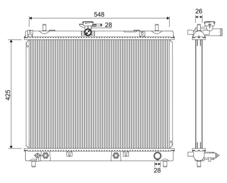 Radiator 701346 Valeo