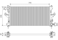Radiator 701426 Valeo