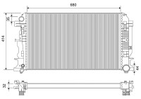 Radiator 701475 Valeo