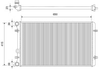 Radiator 701541 Valeo