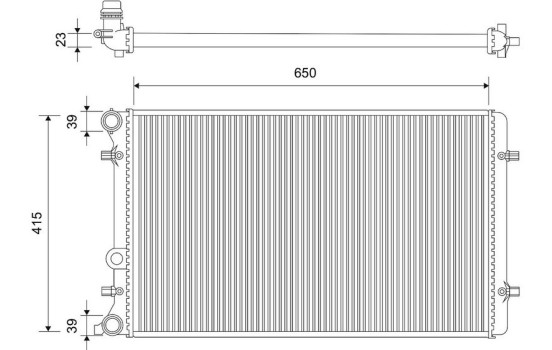 Radiator 701541 Valeo