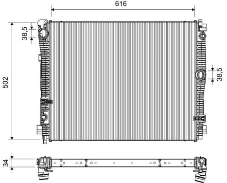 Radiator 701643 Valeo