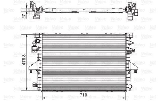 Radiator 701654 Valeo