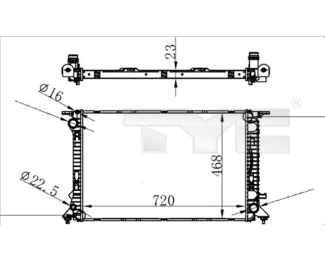 Radiator 702-0038 TYC