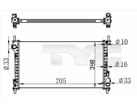 Radiator 710-0068-R TYC