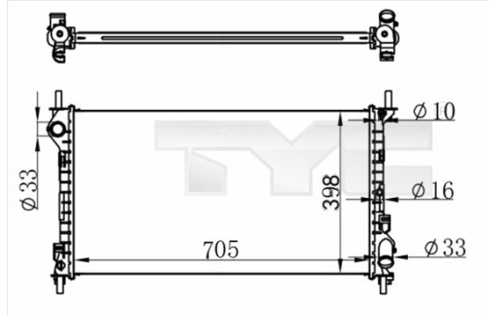 Radiator 710-0068-R TYC