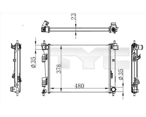Radiator 717-0001 TYC