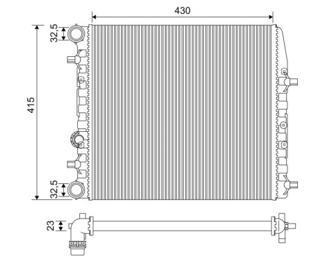 Radiator 733062 Valeo