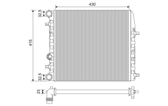 Radiator 733062 Valeo
