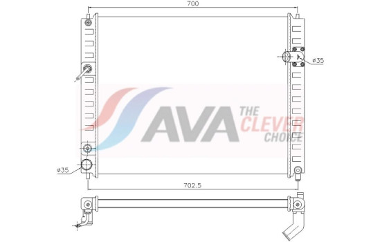 Radiator DN2482 Ava Quality Cooling, Image 2