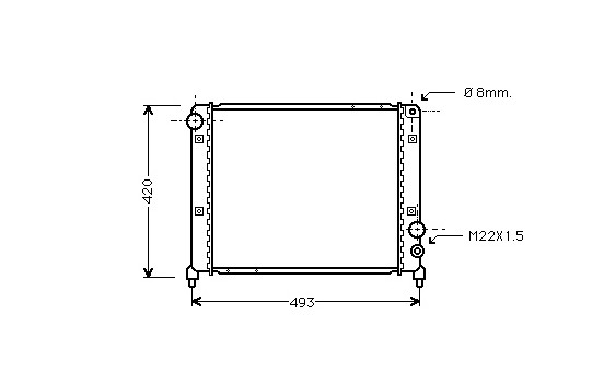 Radiator, engine cooling 01002026 International Radiators