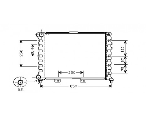 Radiator, engine cooling 01002029 International Radiators