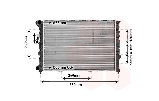 Radiator, engine cooling 01002029 International Radiators, Image 2