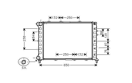 Radiator, engine cooling 01002038 International Radiators