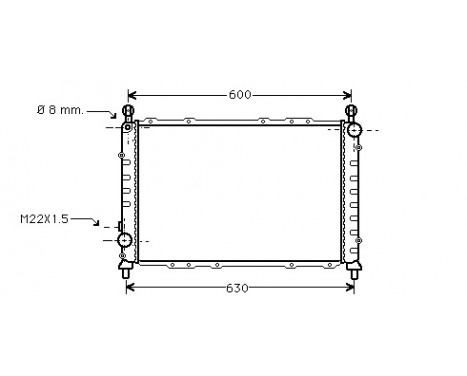 Radiator, engine cooling 01002055 International Radiators