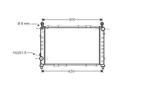 Radiator, engine cooling 01002055 International Radiators