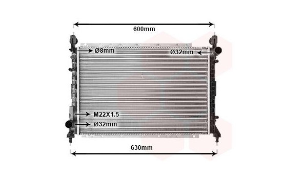 Radiator, engine cooling 01002055 International Radiators, Image 2