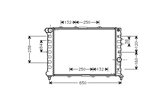 Radiator, engine cooling 01002057 International Radiators