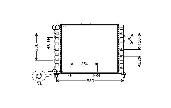 Radiator, engine cooling 01002069 International Radiators