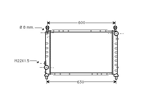 Radiator, engine cooling 01002076 International Radiators