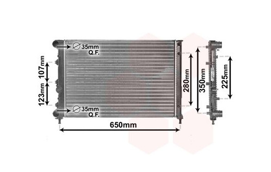 Radiator, engine cooling 01002078 International Radiators, Image 2