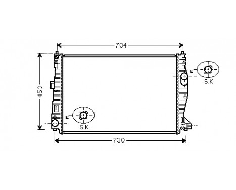 Radiator, engine cooling 01002101 International Radiators