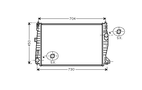 Radiator, engine cooling 01002101 International Radiators