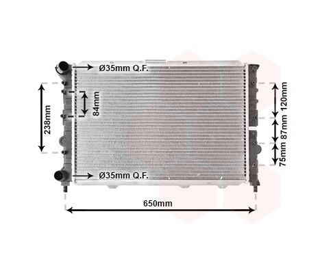 Radiator, engine cooling 01002114 International Radiators, Image 2
