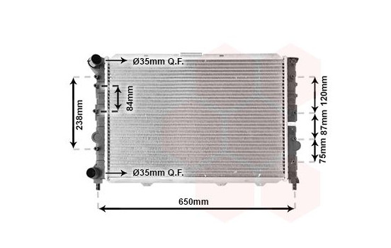 Radiator, engine cooling 01002114 International Radiators, Image 2