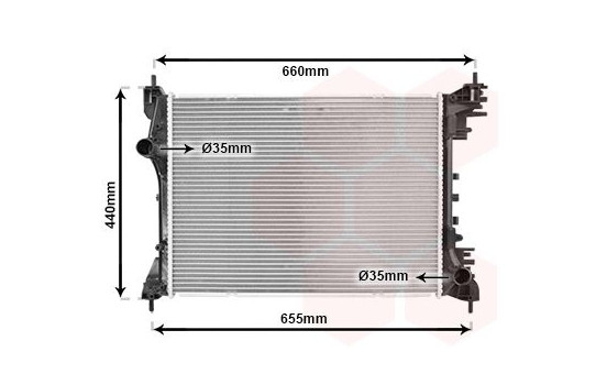Radiator, engine cooling 01002117 International Radiators, Image 2