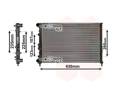 Radiator, engine cooling 01002144 International Radiators