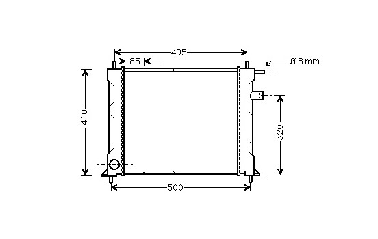 Radiator, engine cooling 02002110 International Radiators