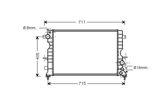 Radiator, engine cooling 02002165 International Radiators