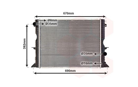 Radiator, engine cooling 02002184 International Radiators, Image 2