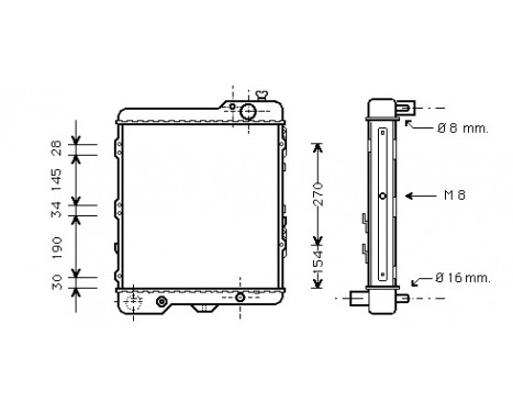 Radiator, engine cooling 03002038 International Radiators, Image 2