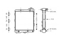 Radiator, engine cooling 03002040 International Radiators