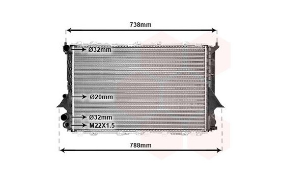 Radiator, engine cooling 03002077 International Radiators, Image 2