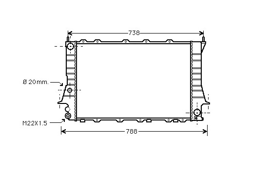 Radiator, engine cooling 03002081 International Radiators